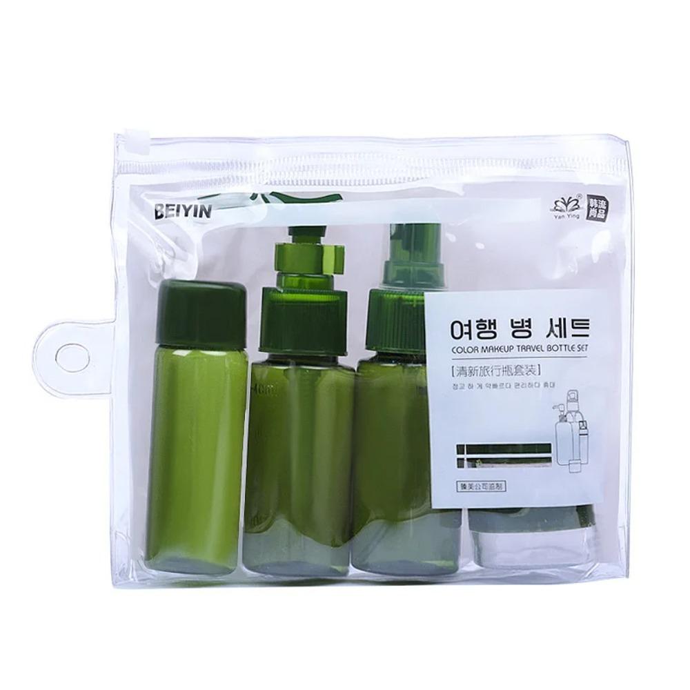 6/7/11Pcs Travel Cosmetics Sub-Bottling PET Spray Lotion Cream Refillable Bottle Empty Liquid Container Portable Tool