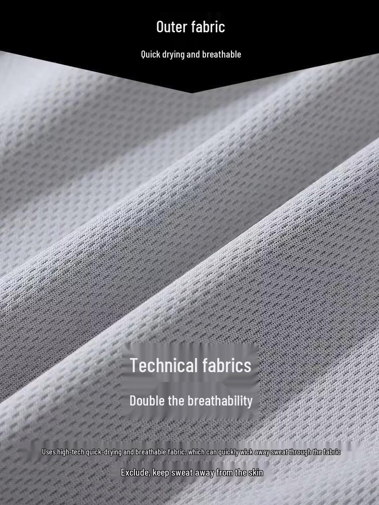 Men's Quick-Dry Breathable Two-in-One Fitness Shorts for Basketball & Running