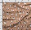 Soimoi Llama Alpaca Print,  Cotton Cambric, Quilting Fabric Sold by The Yard 42 Inch Wide, Medium Weight Cotton Fabric, Sewing  Supplies,