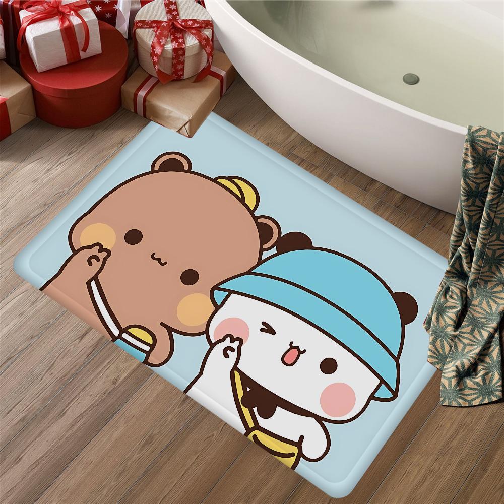 Bubu And Dudu Cute Cartoon Kitchen Mat Washable Non-Slip Living Room Sofa Chairs Area Mat Kitchen Toilet Rug