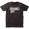 Maglietta da uomo con logo Against Me, T-shirt unisex nera classica da concerto rock, Banda rock