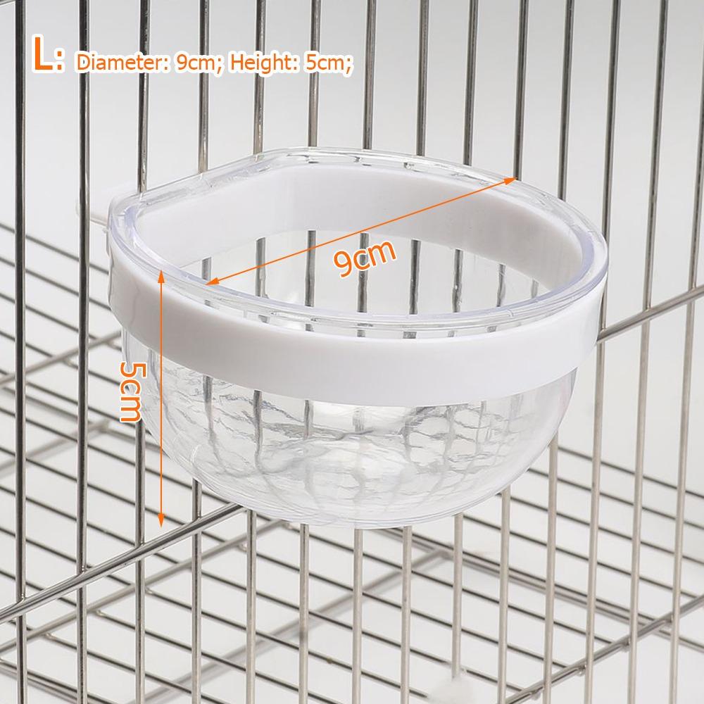 Detachable Parrots Food Cup Transparent Bird Feeder Sturdy Bird Food Dispenser  Pigeons