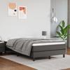 Box Spring Bed Frame Gray 120 X 200 Cm Faux Leather