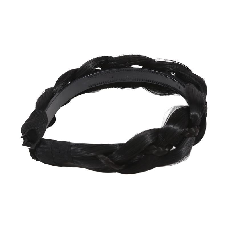 Classic Chunky Plaited Synthetic Hair Wide Braided Headband High Elasticity Braids Hair Band Hairpiece for Women