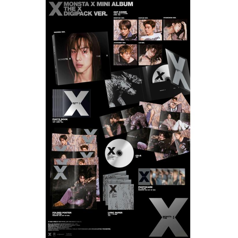 Monsta X 13. Mini-Album THE X [DIGIPACK-VERSION] – Limited Edition, Zufällig 1 von 6