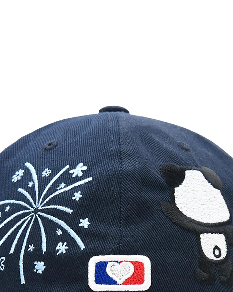 THEMUSEUMVISITOR Panda Embroidery Cap (Navy)
