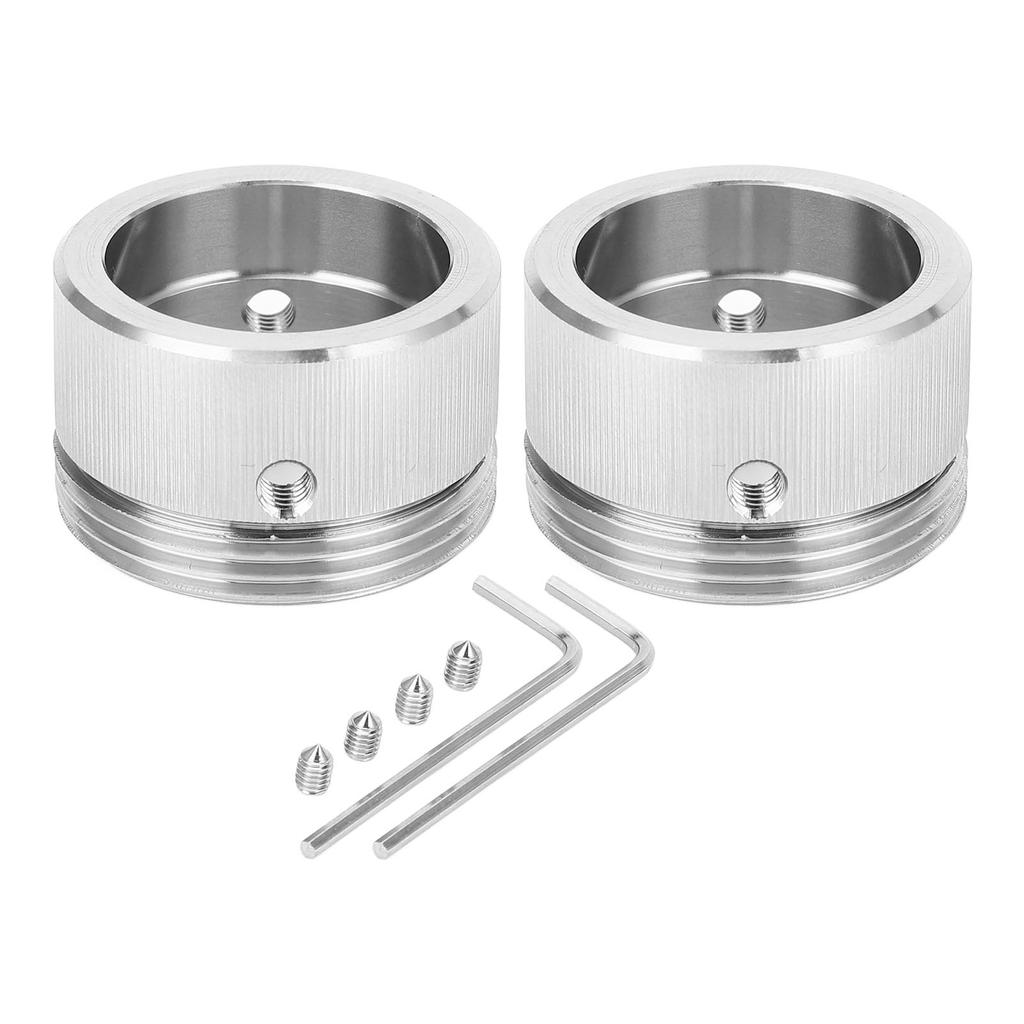 2Pcs Heat Valve Adapter Set 304 Stainless Steel Thermostat RA Adapter with Vertical Stripes Appearance M30 X 1.5