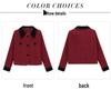 Genuine French Lapel Jacket: Women's Autumn/Winter Angora Red Wool Coat