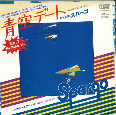 7inch Record SPARGO - Head Up To The Sky / Inside Your He P1504J WEA 1980 Japan Pop Used