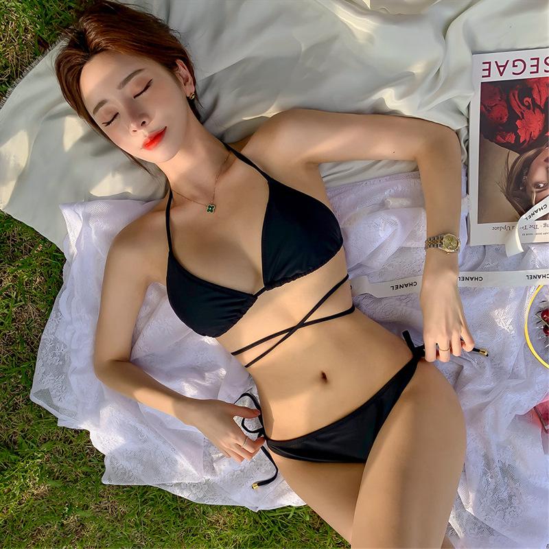 

Korean Style Sexy Drawstring Bikini for Small Chest - Women s Swimwear Extra Large