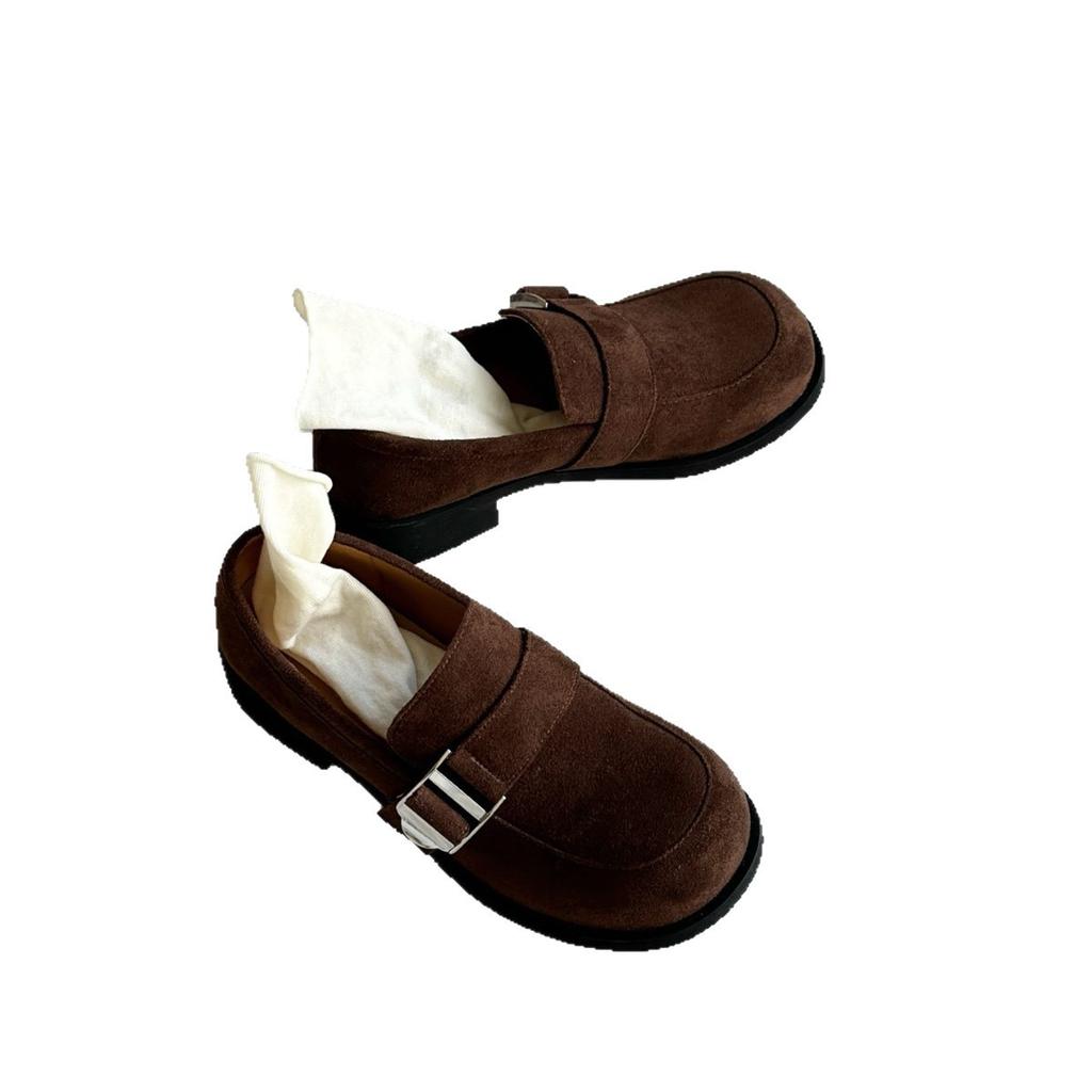 French Single Shoes Women's 2025 New Fashion High Heels Temperament Muffin One Pedal Autumn Heightening Platform Work Shoes