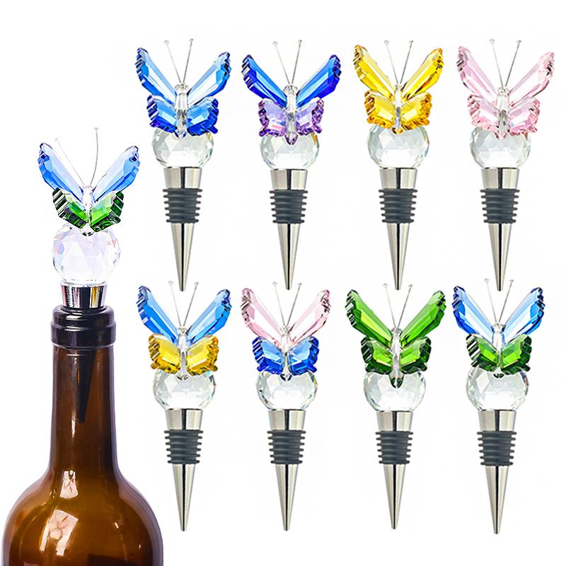 1PC Sealed Bottle Stopper Household Butterfly Party Cap Bottle Stopper Bar Crystal Festivals Multiple Options Available