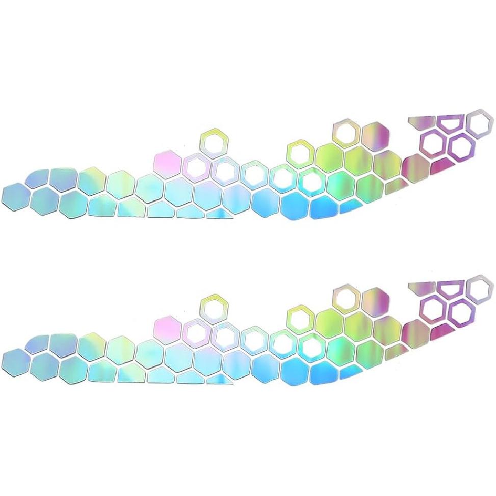 JSCARLIFE 2Pcs Skull Car Body Sticker, Self-Adhesive Vinyl Graphics Decals for Car/Truck, Universal Car Hood Body Side Rear Window Stickers