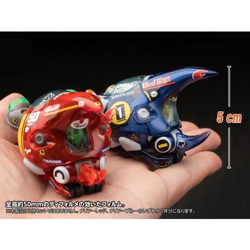 Wave Seiji Kaku's O-Kabutomaru Dynastes Clear Red Non-Scale Pre-Colored Plastic Model Kit KM-097