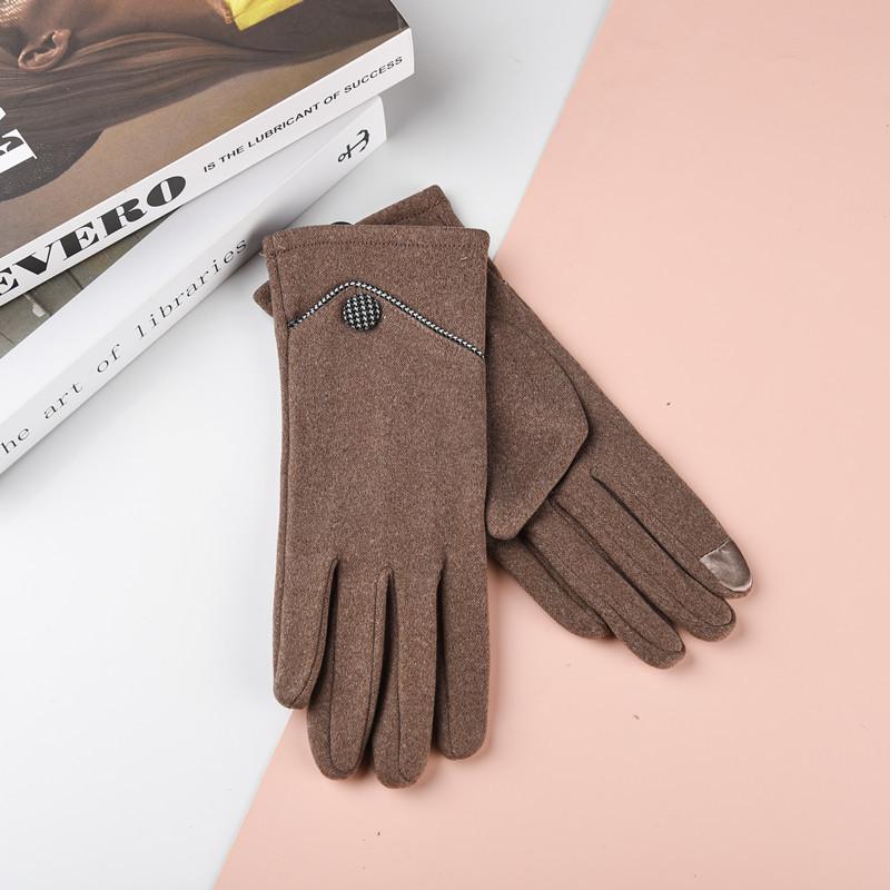 Nowe Damskie Rękawiczki z Futra Królika z Ekranem Dotykowym: Styl koreański Jazda na rowerze i jazda samochodem, Urocze podszycie z polaru na zimną pogodę