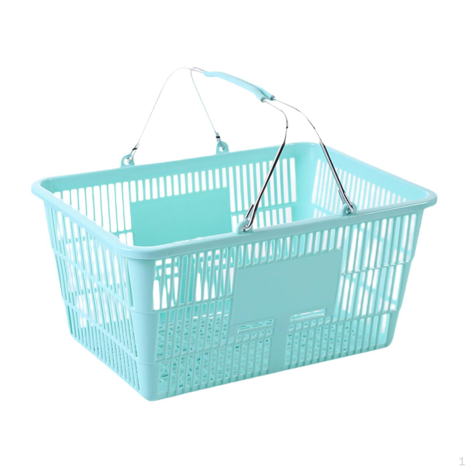 

Shopping Basket Supermarket Organizer Portable Storage Grocery for Vegetables Closet Office