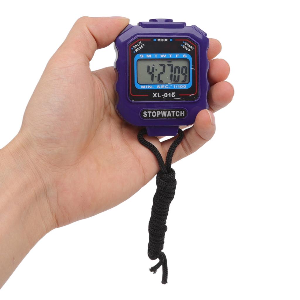 Electronic Stopwatch Single Row 2 Display Sports Stopwatch Timer Athletic Contest Clock Stopwatch with  13 Button Battery XL 016