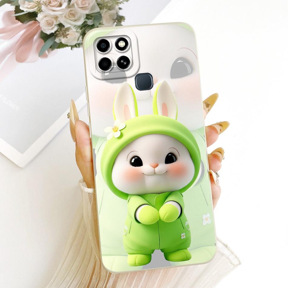 For Infinix Smart 6 X6511 X6511B X6511E Cute Cat Flower Cartoon Phone Case For Infinix Smart6 Shockproof Soft Silicone Bumpers