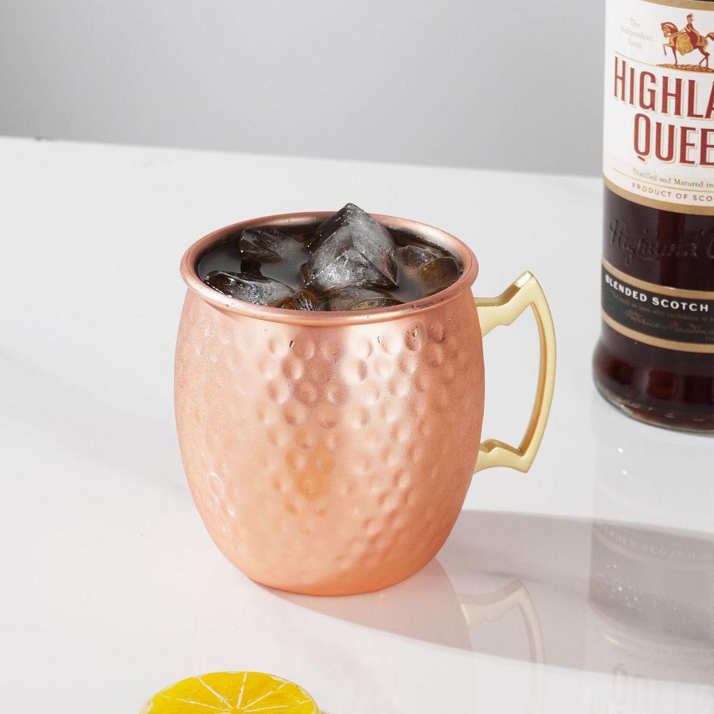 25-Jahre Edelstahl Moscow Mule Becher - Trommelförmiges Cocktail- & Bierglas