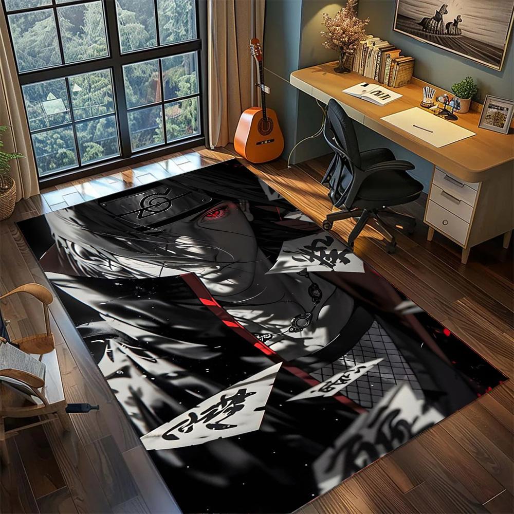 Itachi Uchiha Washable Gamer Room Floor Mat, Non Slip Large Area Rug Carpet Bedroom Home Decoration.-TING