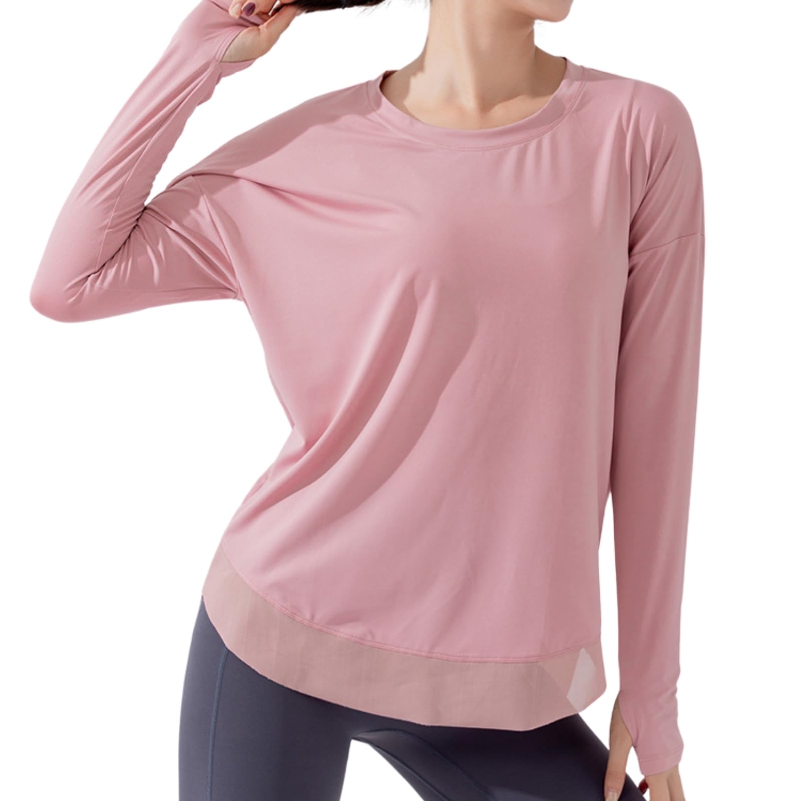 

Мачикада Йога Лонг Идеально для Йоги и Охлаждения Спины от Жара и Милый Женский Топ, Рукав, Йога, Дизайн, Прозрачный, Впитывающий, Быстросохнущий,