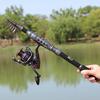 Fishing Rod Kit - Telescopic Travel Fishing Rod with Reel Combos Set Portable Carbon Light Weight