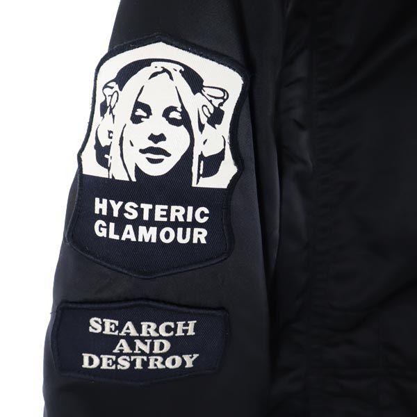 HYSTERIC GLAMOUR Military Coat FREE Black Filled with Cotton Women Used