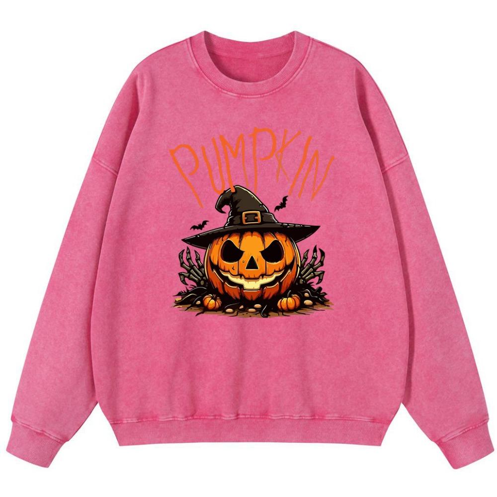 

Тыква Хэллоуин Девушка Винтажная Толстовка из Выстиранного Хлопка Простой Оверсайз Тонкий стиль С капюшоном Хипстер 3XL