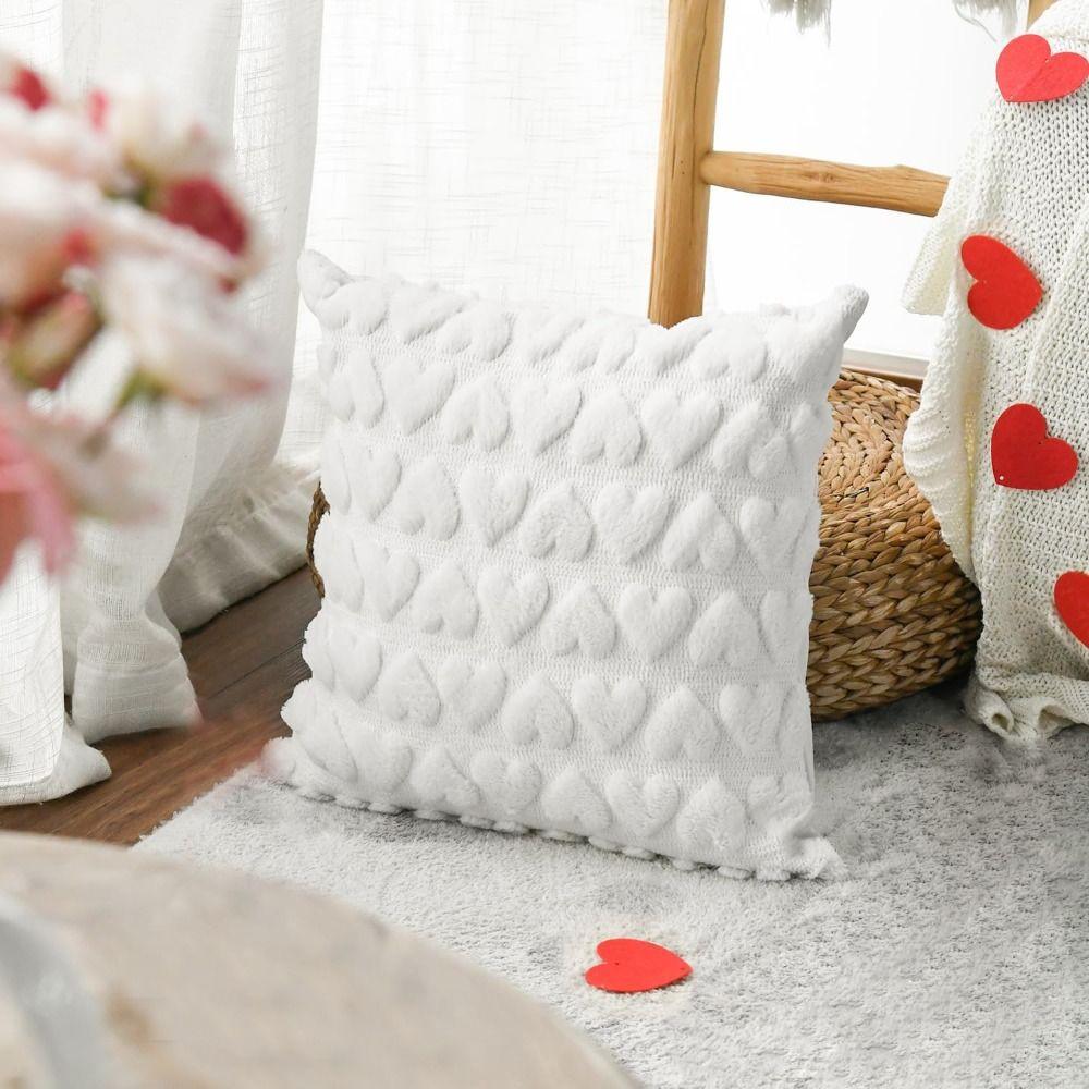18inch Plush Pillow Covers Super Soft Wedding Cushion Case Decoration  for Valentines Day