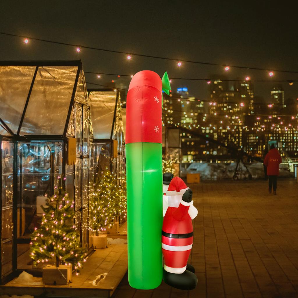 8FT Vánoční nafukovací Santa Claus a sněhulák Arch Yard Dekorace Holiday Home Decorations Yard
