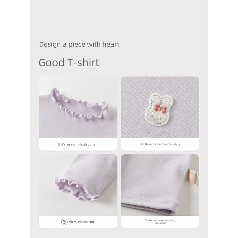David Bella Children's Stylish New Spring Clothing Girls' Long-Sleeve T-Shirt Baby Inner Wear Top