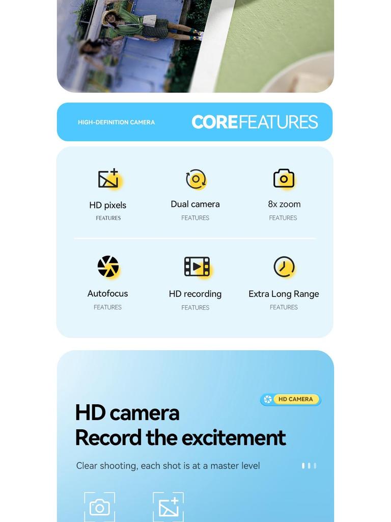 2.4" Retro HD Digital Camera - Compact Portable CCD Card Camera