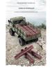 Four-Wheel Drive RC Military Transport Vehicle with USB Charging, LED Lights, and Climbing Rubber Tires