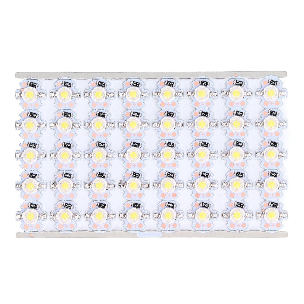 40pcs 1W LED Chip Bulb Aluminum Plate Light Source Chip Durable LED Lamp Beads  Automotive Lighting