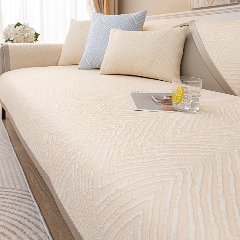 Summer Sofa Cushion Simple Modern Cool Ice Silk Summer Mat Non-Slip Cushion Ice Pad Dirt-Proof Cover Cover Cloth Thickened