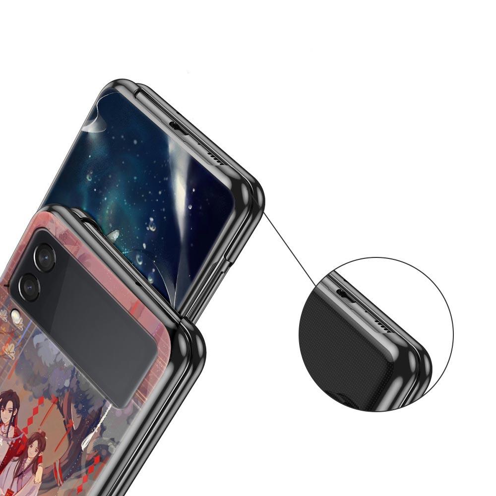 TGCF Heaven Official’s Blessing Luxury Phone Case For Samsung GalaxyZ Flip 4 5 Fold Hard PC Shell For Samsung Z Flip 3 Cover