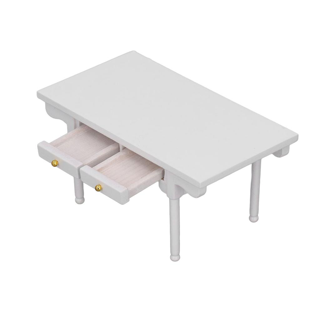 1: 12   Desk Wooden Modern  Ature Table   Writing Desk Toy Furniture Decoration