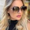 Occhiali da sole quadrati oversize per donna e uomo Occhiali da vista con protezione UV Occhiali da sole retrò con montatura grande Tonalità alla moda