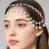 European & American Bridal Headdress, Indian Pearl Tassel Hair Chain, Exotic Hair Accessories
