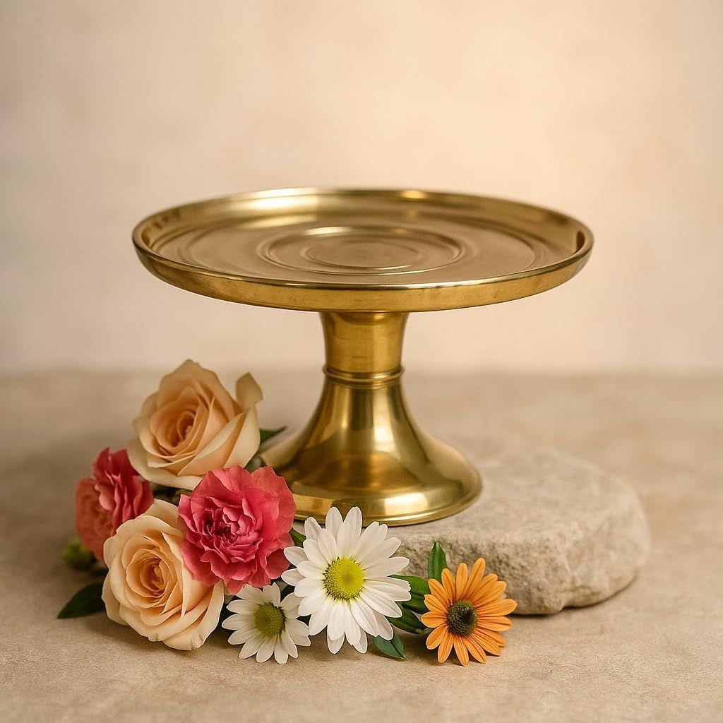 Pure Brass Round Mukali for Pooja | Traditional Handmade Idol Stand