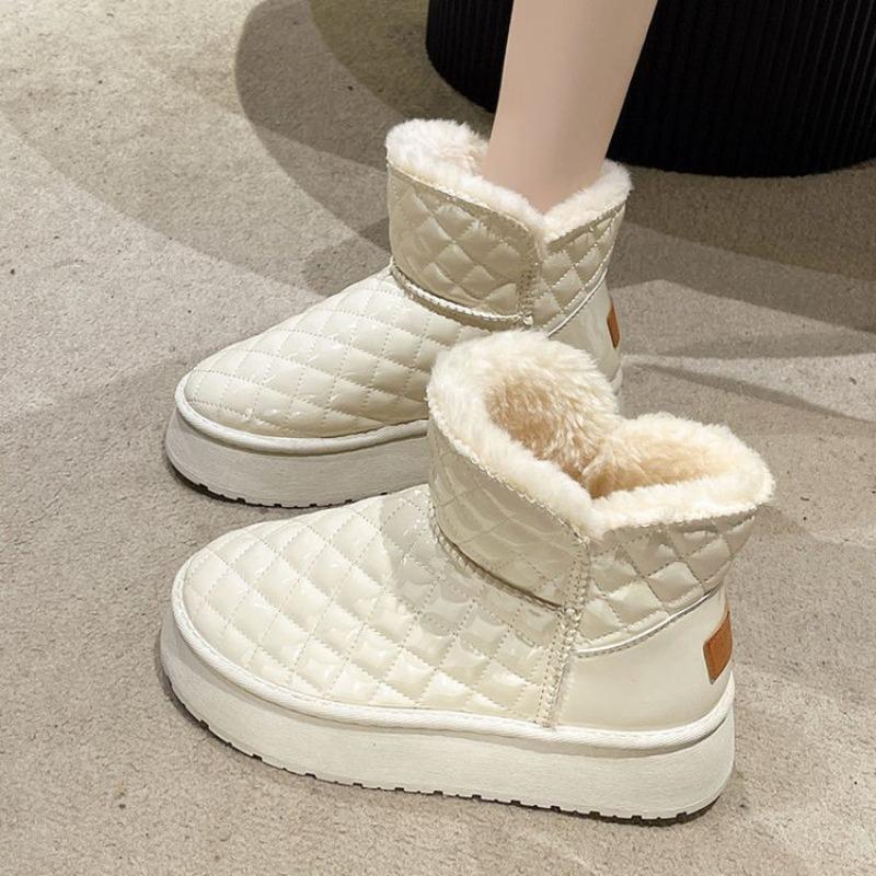 Thick-soled Snow Boots Women's New Thermal Cotton Shoes Women's Cotton Boots Winter Velvet Thickened Bread Shoes