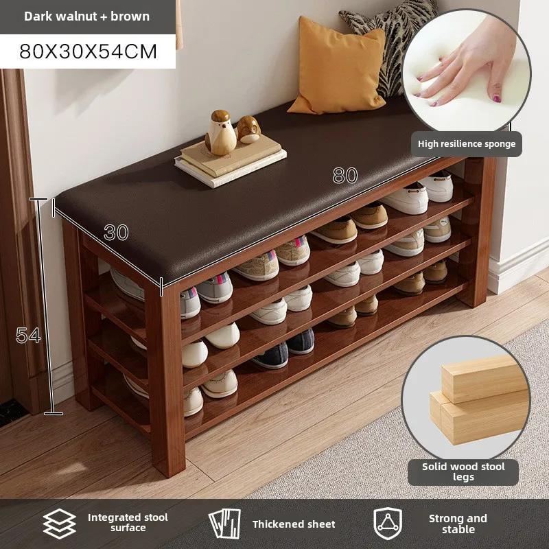 

Shoe Cabinets Multifunctional Footstool Door Soft Seat Cushion Rack Shoe Bench Home Living Room Furniture 3 Flip Shoe Organizer