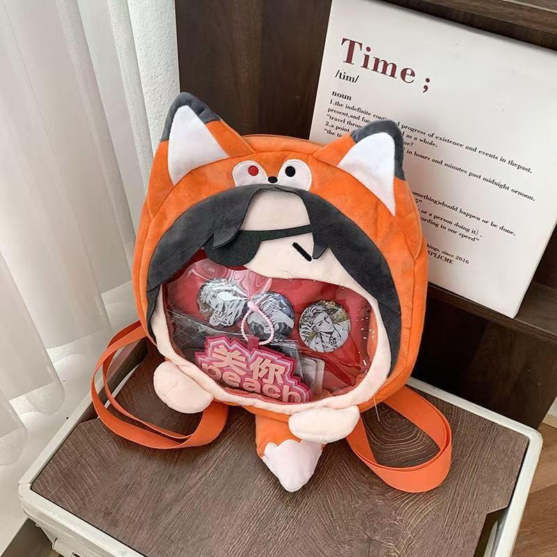Heaven Blessing Officials Fox Hua Cheng Plush Backpack Large Capacity Bags