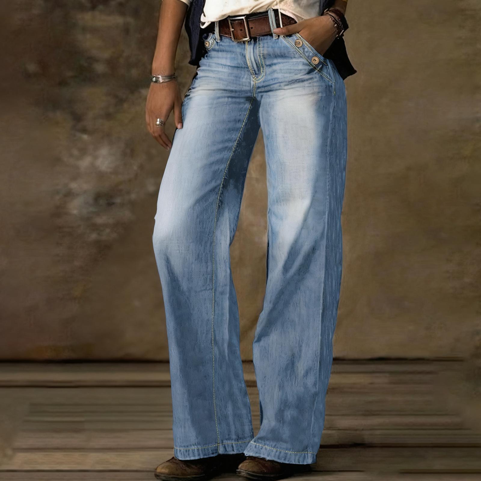 

Women s Loose And Casual Trend Ripped Casual Fashion Leg Jeans XL