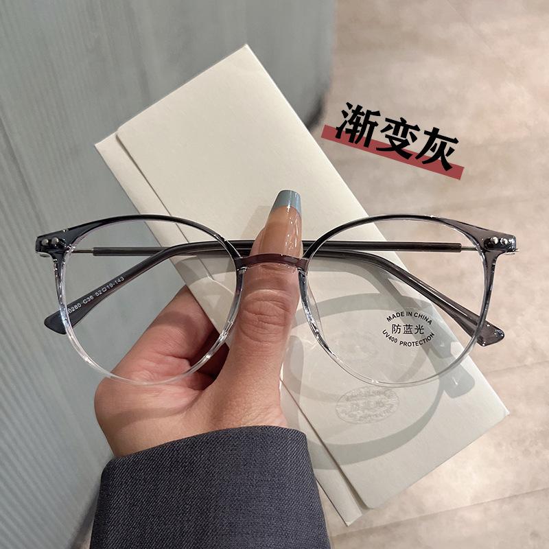 Vintage Style Glasses Frame For Women Round Shape Anti Blue Light Eyeglass Frames  Material Women'S Glasses