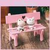 Wooden Garden Mini Bench Decorative Photo Props Handicraft Furniture Toys Gift