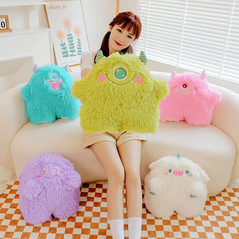 Cartoon Big-Eyed Monster Plush Doll: Children's Pillow Toy Gift