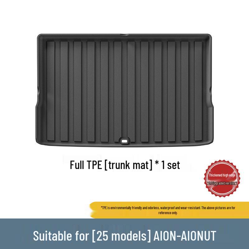 Eco-Friendly TPE Trunk and Seat Back Mat for AION Cars Black