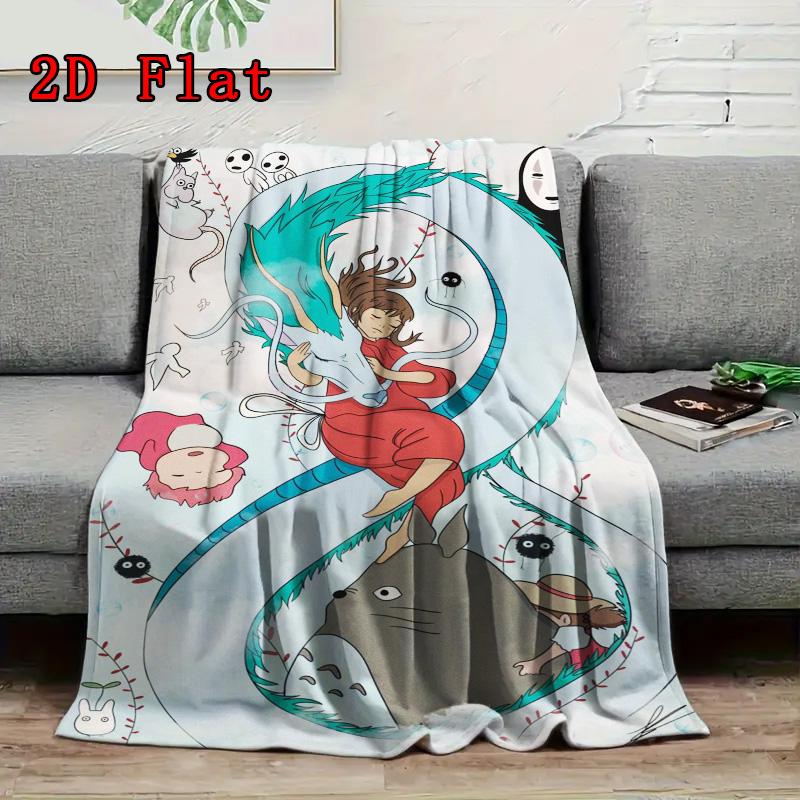 Chihiro 2D Flat Pattern Flannel Blanket High Quality All Seasons Warmth and Comfort Perfect for Christmas Gifts.P260914465