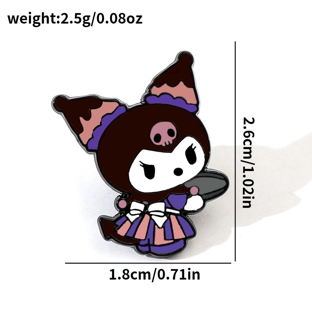 Cute Creative Personality Sanrio Metal Badge Pudding Dog Kulomie Alloy Oil Drop Brooch Accessories